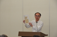 工場概要を説明する新東日本製糖の沼取締役社長