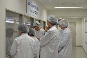 見学コースから包装工程を見学しました