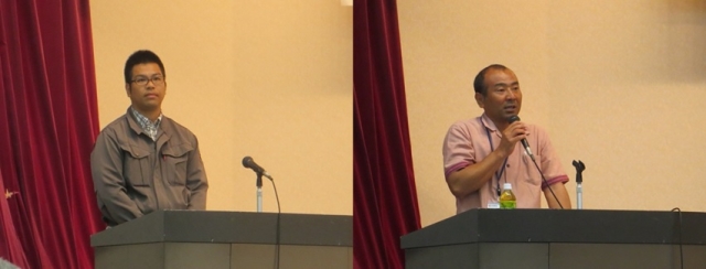 記念講演の様子(左:下地氏、右:比屋根氏)