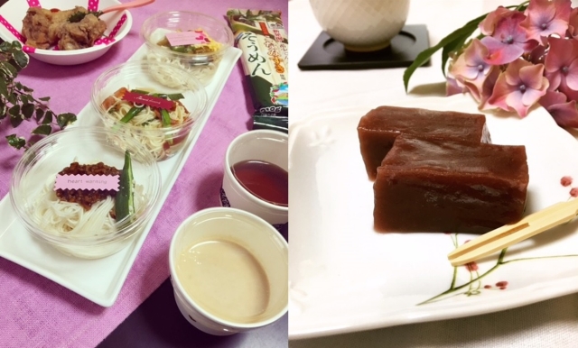 3種のそうめん&もっちり羊羹
