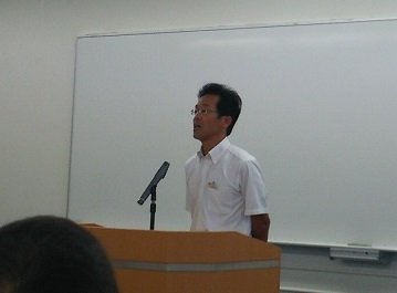 鹿児島県農産園芸課 指宿浩糖業特産作物係長によるあいさつ