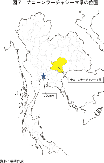 図7　ナコーンラーチャシーマ県の位置