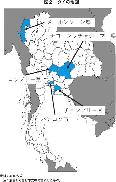 図2　タイの地図
