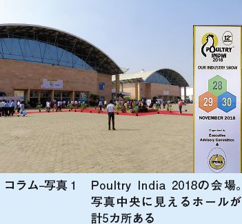 コラム?写真1　 Poultry India 2018の会場。