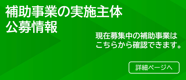 補助事業の実施主体公募情報